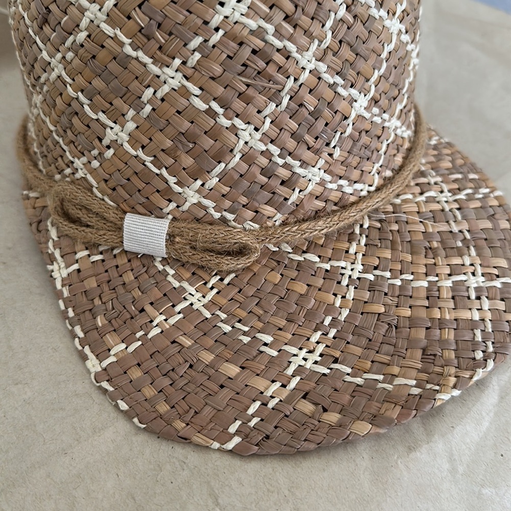 AQUA 2 TONE CAP NATURAL AND WHITE made in Italy - Picture 3 of 5